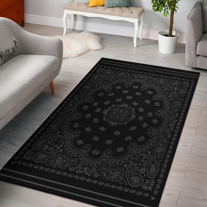 Area Rug 1 - Gray on Black
