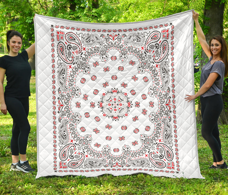 Quilt 2 - Red Black White Bandana Style