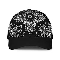 Classic Cap 3 - White Black Bandana Black Bill