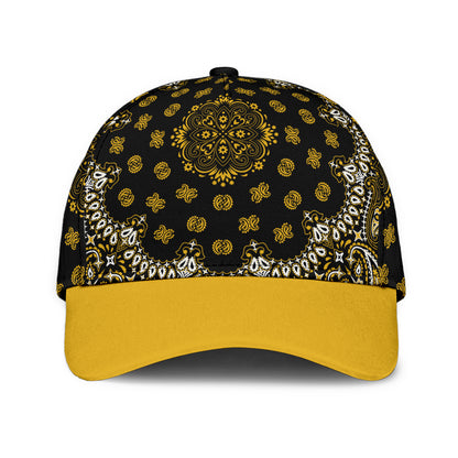 Classic Cap 2 - Black Gold with Gold Bill