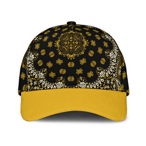 Classic Cap 2 - Black Gold with Gold Bill