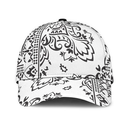 Classic Cap 3 - Black on White All Over Design