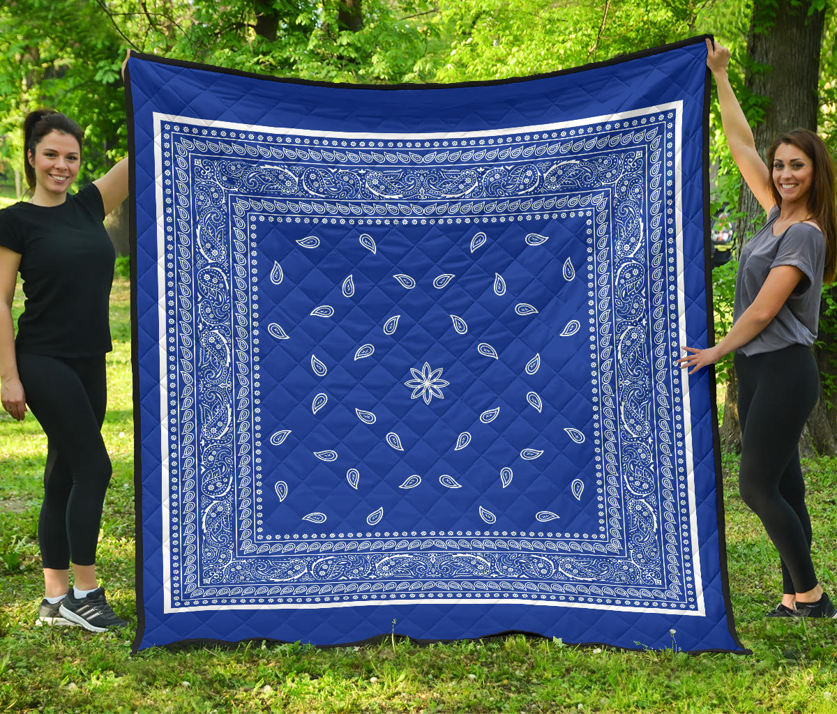 Quilt 4 Blue White Bandana Quilt