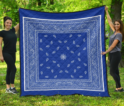 Quilt 4 Blue White Bandana Quilt