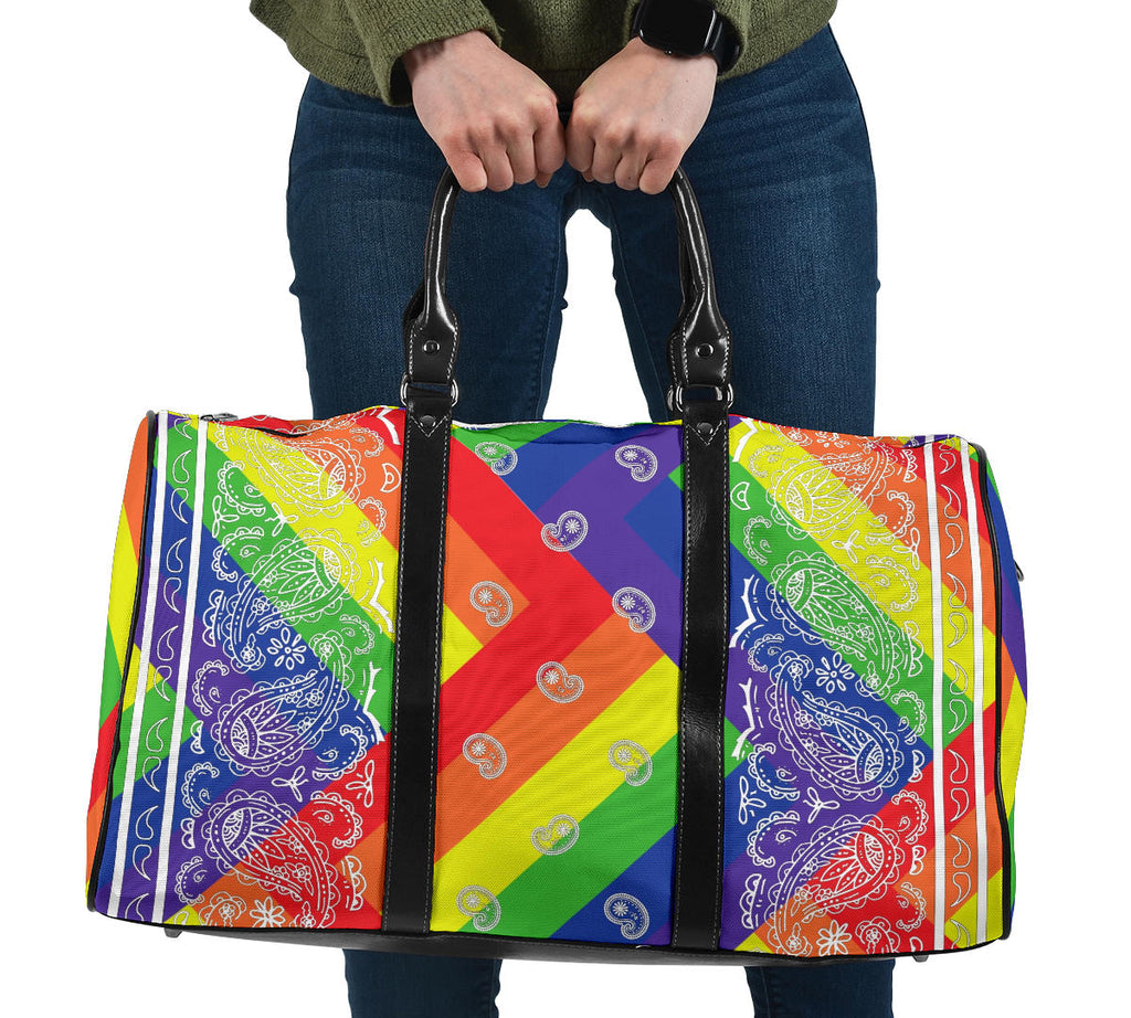 Rainbow ZigZag Bandana Travel Bag