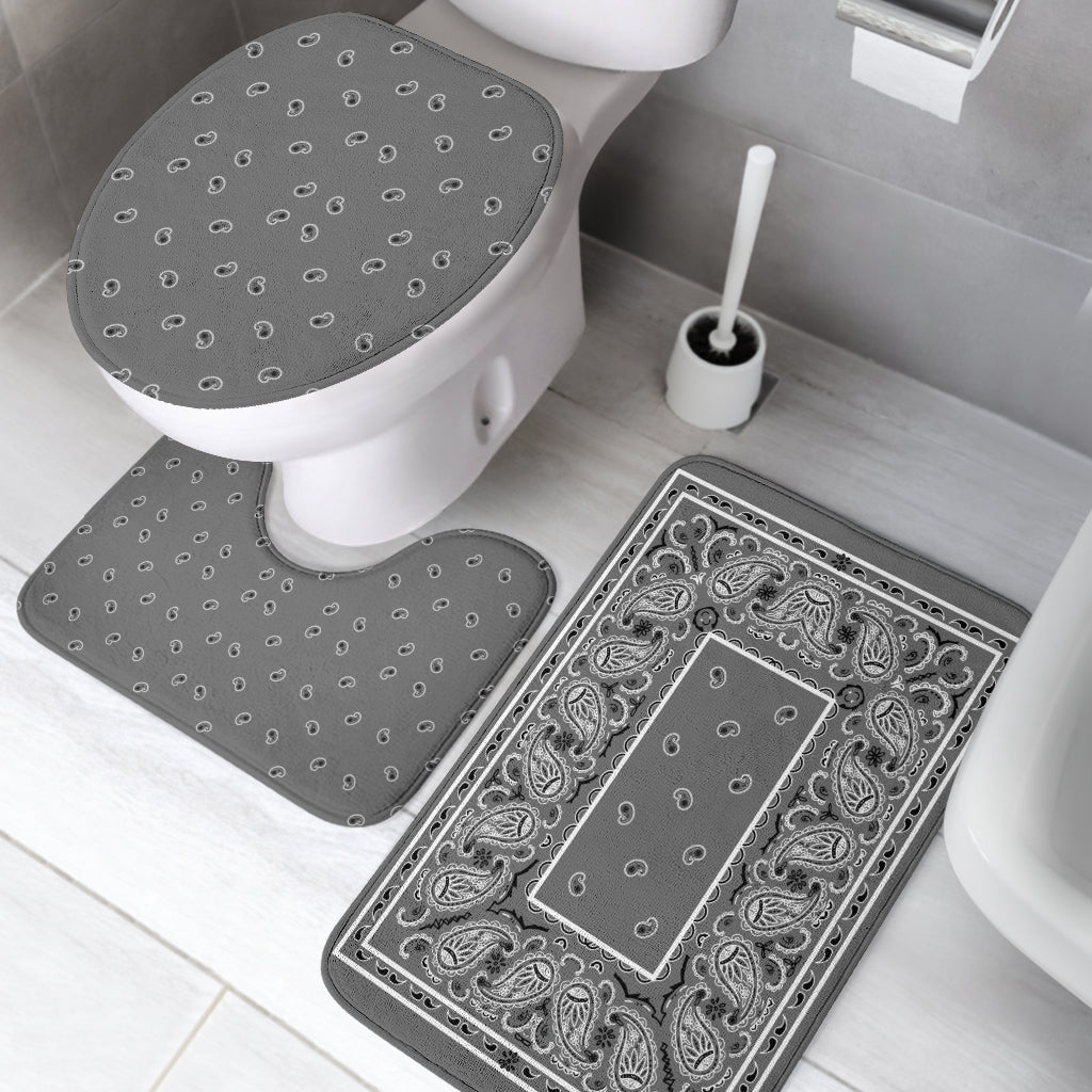 Bathroom Set - OG Gray Bandana 3 Pieces