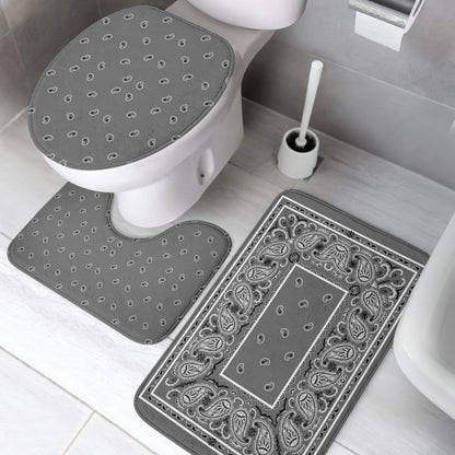 Bathroom Set - OG Gray Bandana 3 Pieces