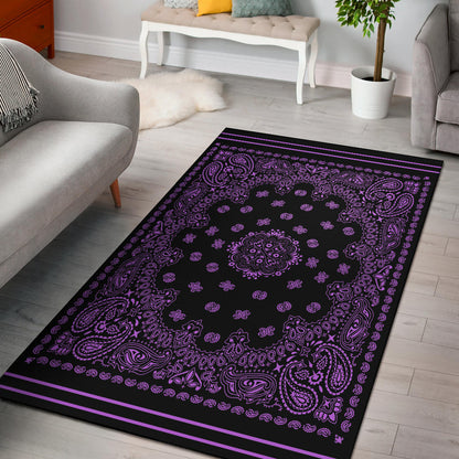 Area Rug One - Magenta on Black