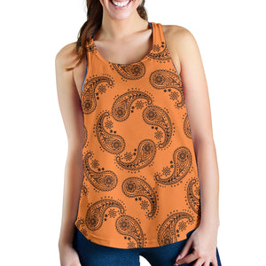 Women's Racerback Tank - Swirl Orange