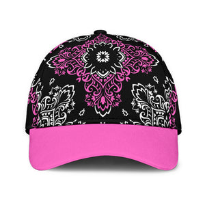 Classic Cap 3 Pink and White Bandana Pink Bill