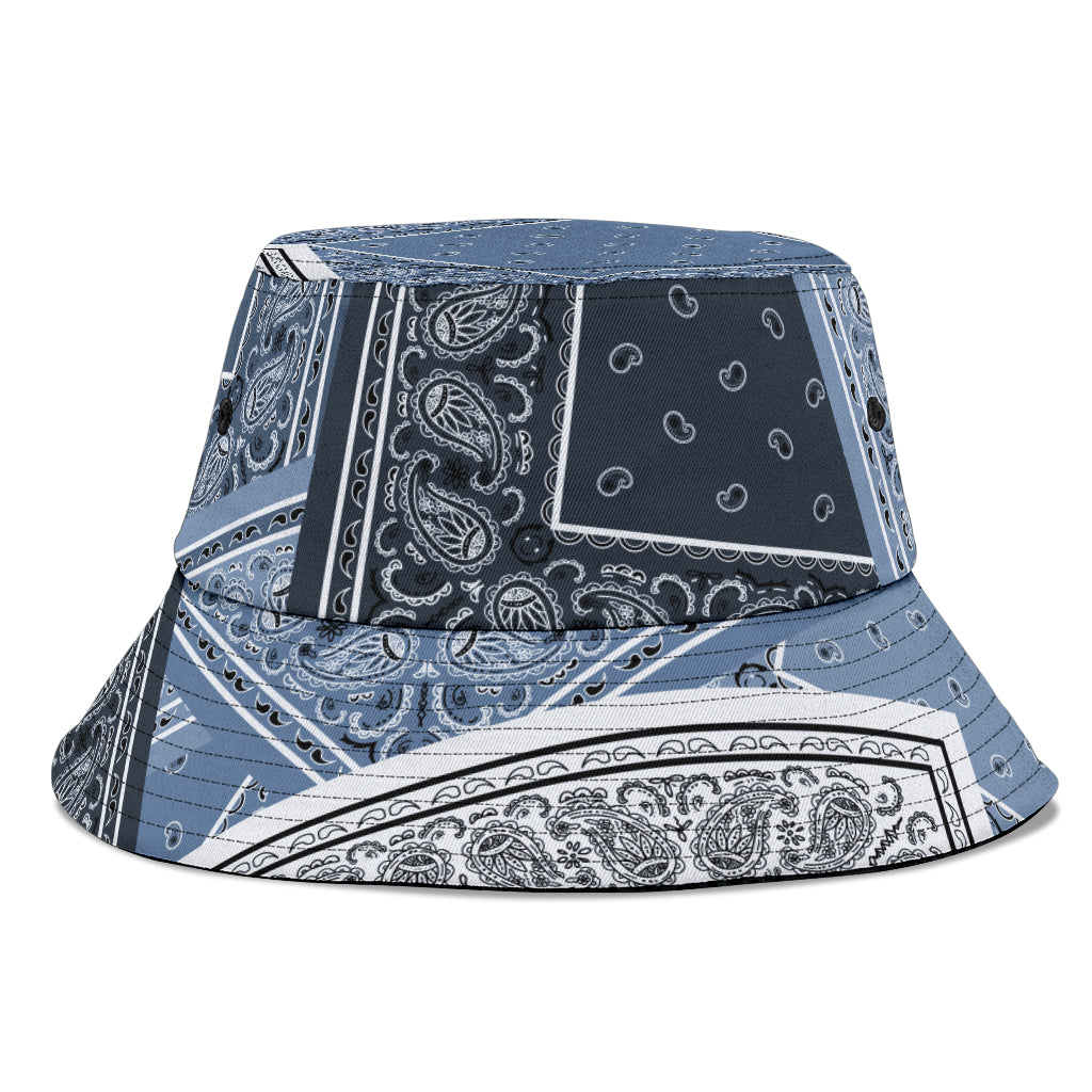 Faded Blues Bandana Bucket Hat