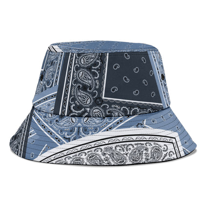 Faded Blues Bandana Bucket Hat
