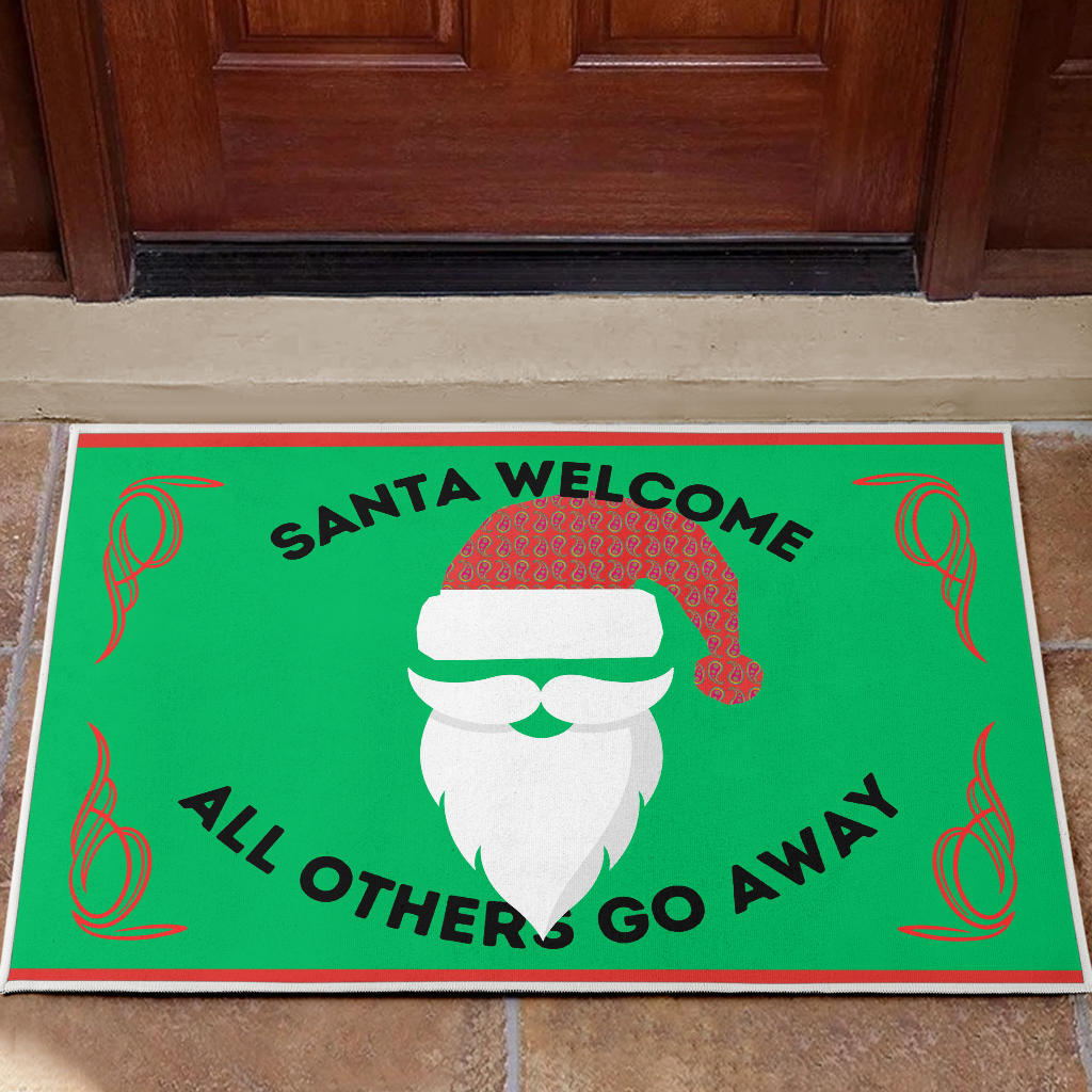 Christmas Door Mat - Santa Welcome
