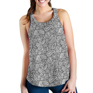 Women's Racerback Tank - Gray and White