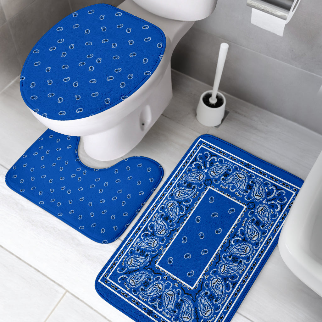 Bathroom Set - OG Blue Bandana 3 Pieces