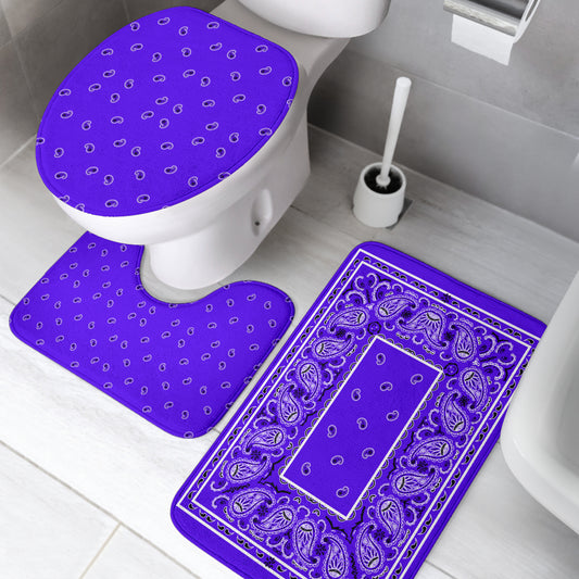 Bathroom Set - Violet Bandana 3 Pieces