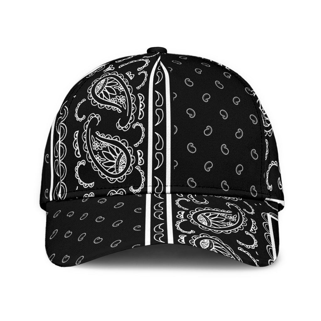 Classic Cap - Black Bandana Style V2 | The Bandana Blanket
