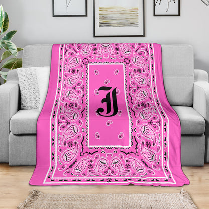 Pink Ultra Plush Bandana Blanket - J oe