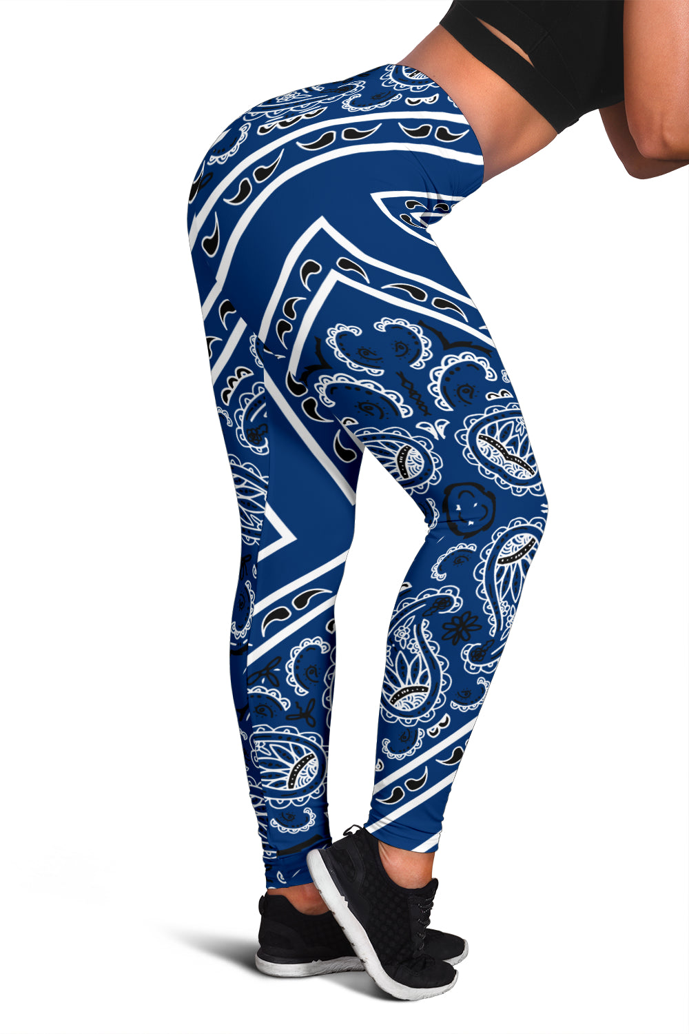 Women's Leggings - Navy Total Bandana