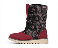 Women's Winter Boots - B3 Black & Maroon