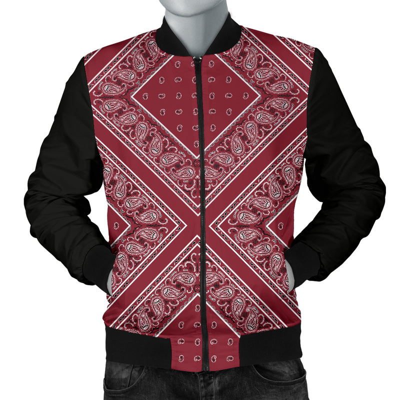 Men's Maroon X Bomber Jacket 2