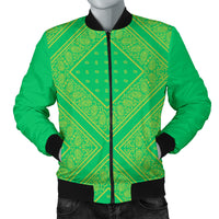 Men's Green X Bandana Bomber Jacket