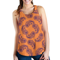 Women's Racerback Tank - Orange and Navy