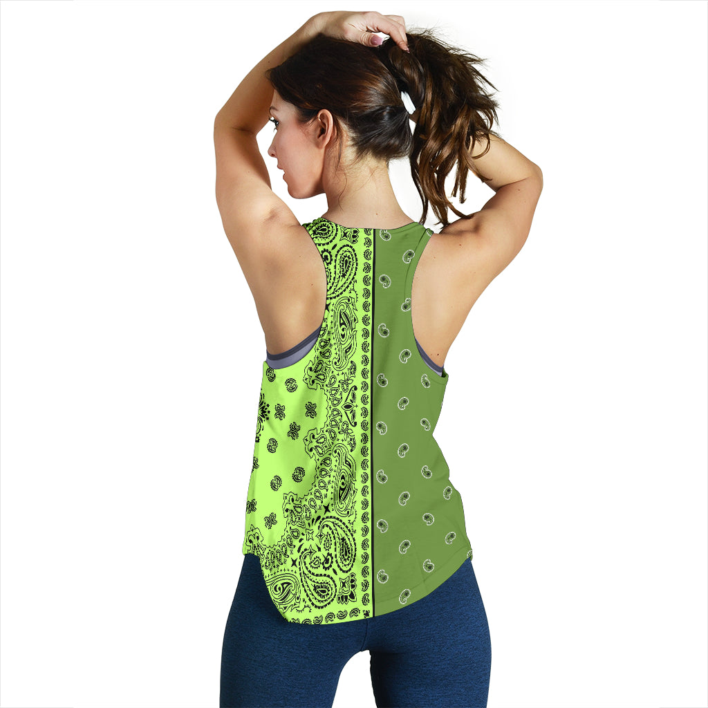 Women's Racerback Tank - Offset Greens