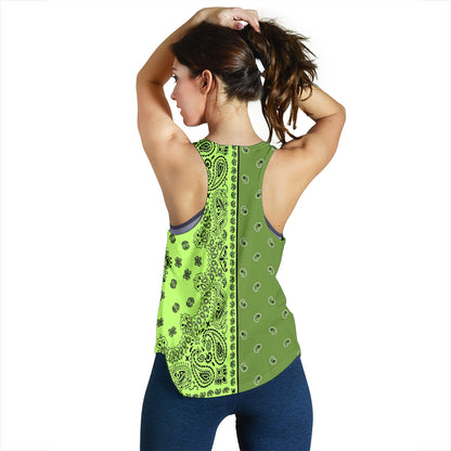 Women's Racerback Tank - Offset Greens
