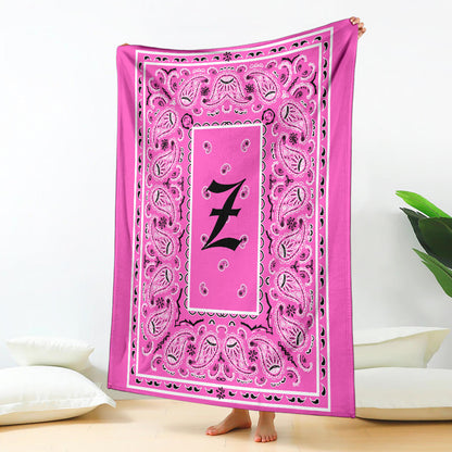 Pink Ultra Plush Bandana Blanket - Z oe