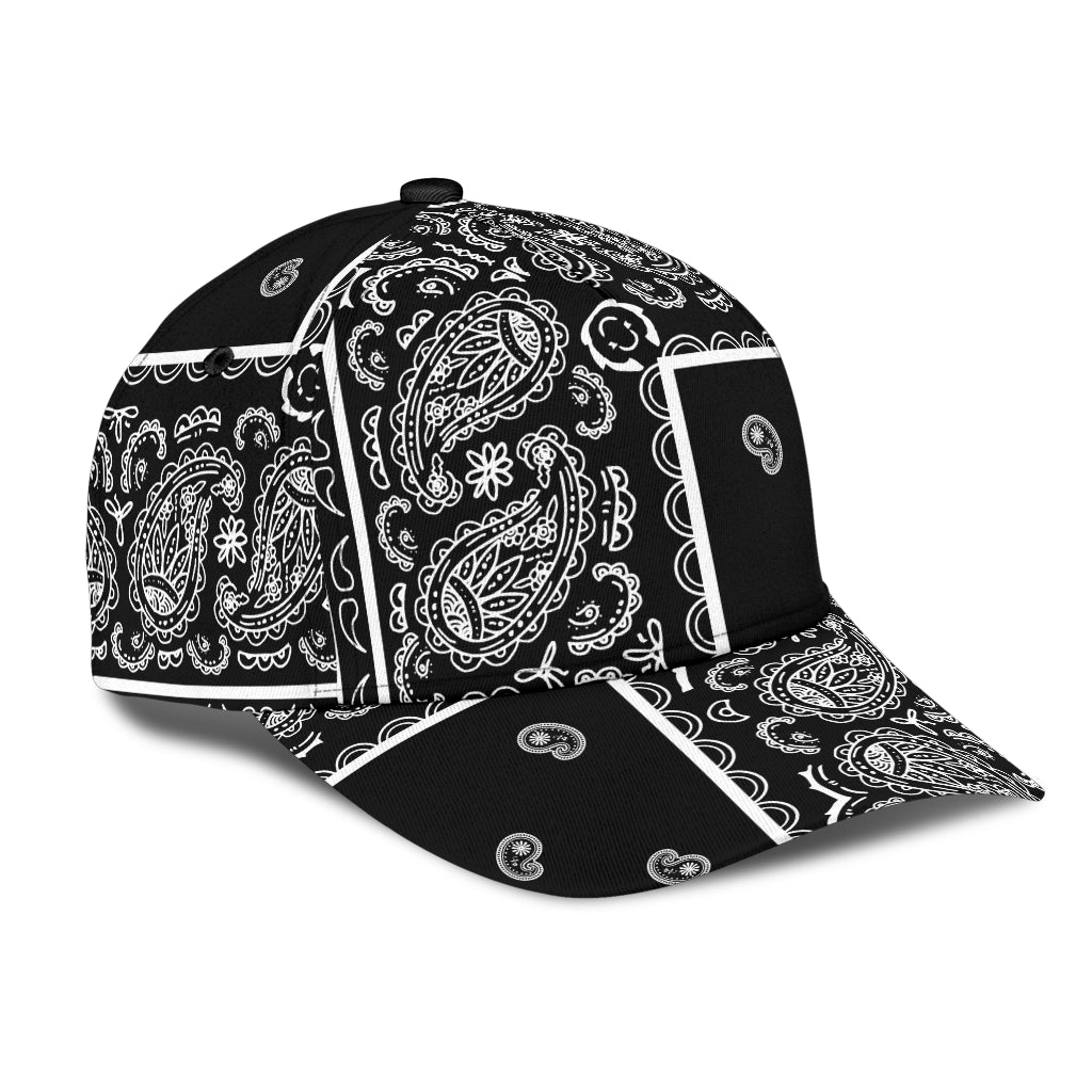 Classic Cap - White on Black - Squared