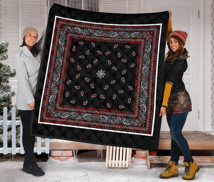 Quilt 4 Red Black Bandana Quilt