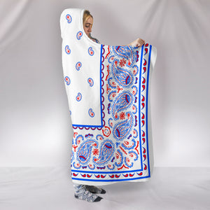 Hooded Blanket - Red White and Blue Bandana