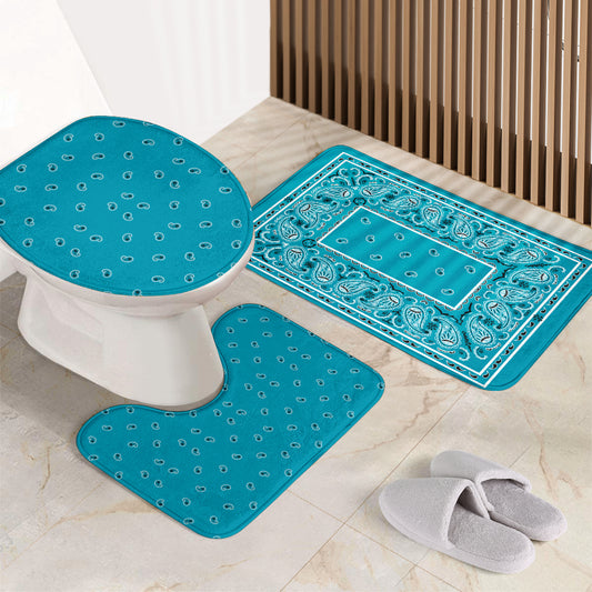 Bathroom Set - Classic Teal Bandana