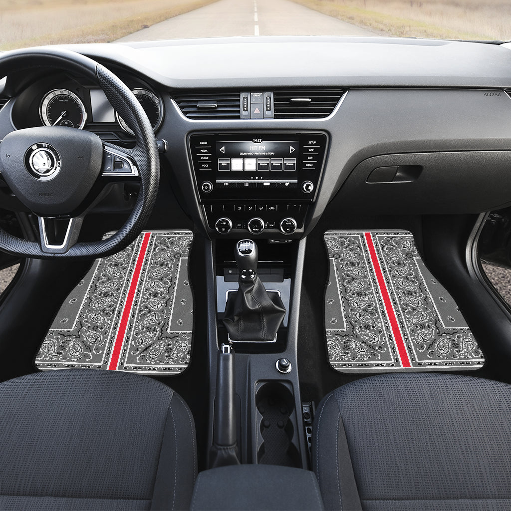 Dual Gray OG Bandana Redline Car Mats