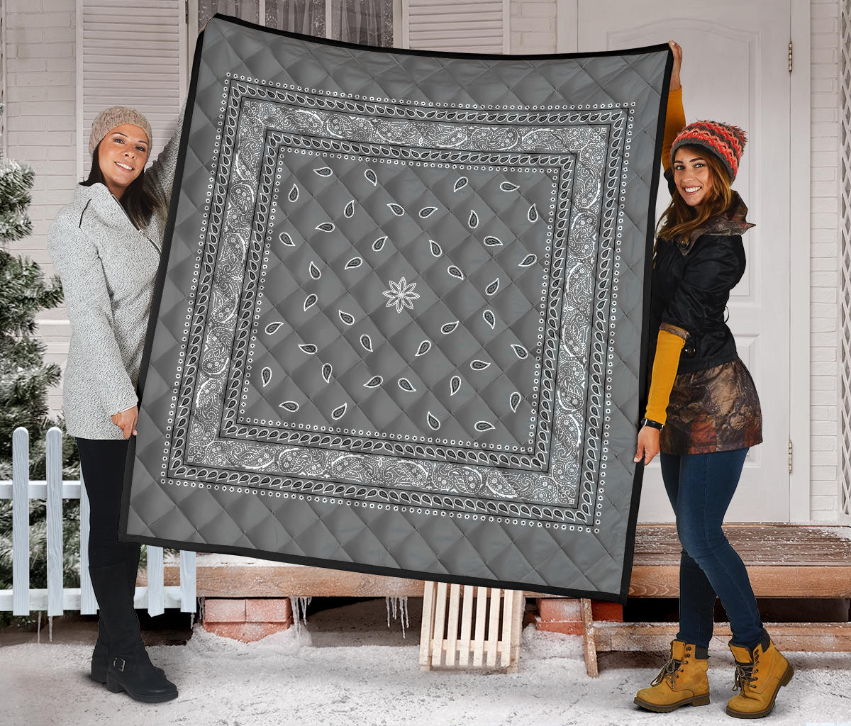 Quilt 4 Gray Bandana Quilt