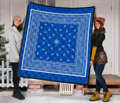 Quilt 4 Blue White Bandana Quilt