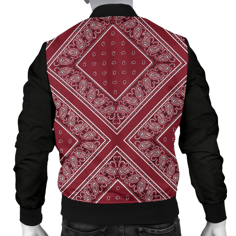 Men's Maroon X Bomber Jacket 2