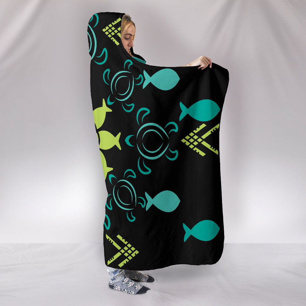 Ultimate Turtles and Fish Hooded Blanket