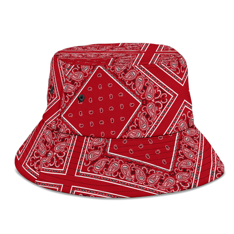 Classic Red Bandana Bucket Hat