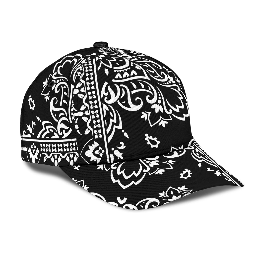 Classic Cap 3 - White Black All Over Design