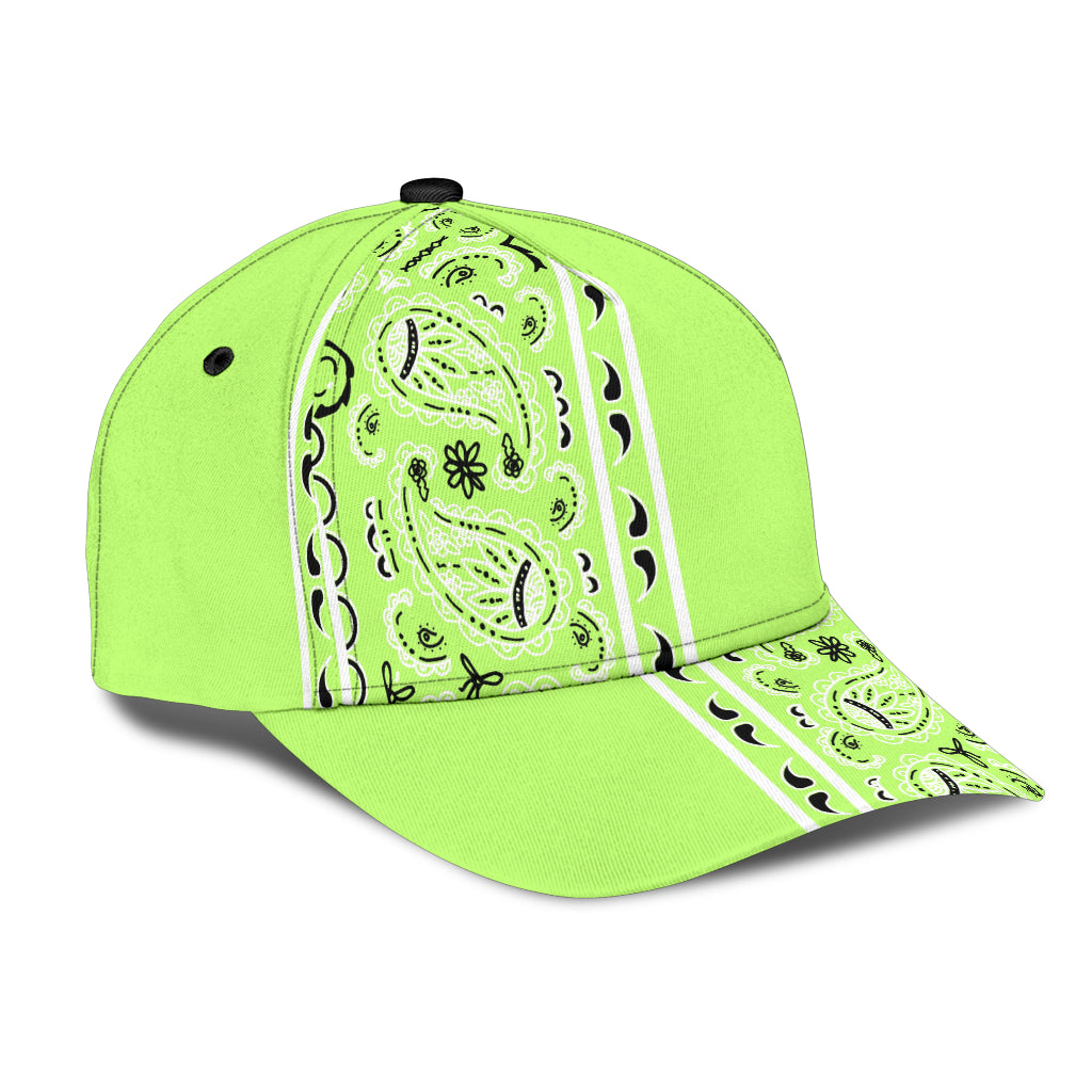 Classic Cap - Lime Bandana Style