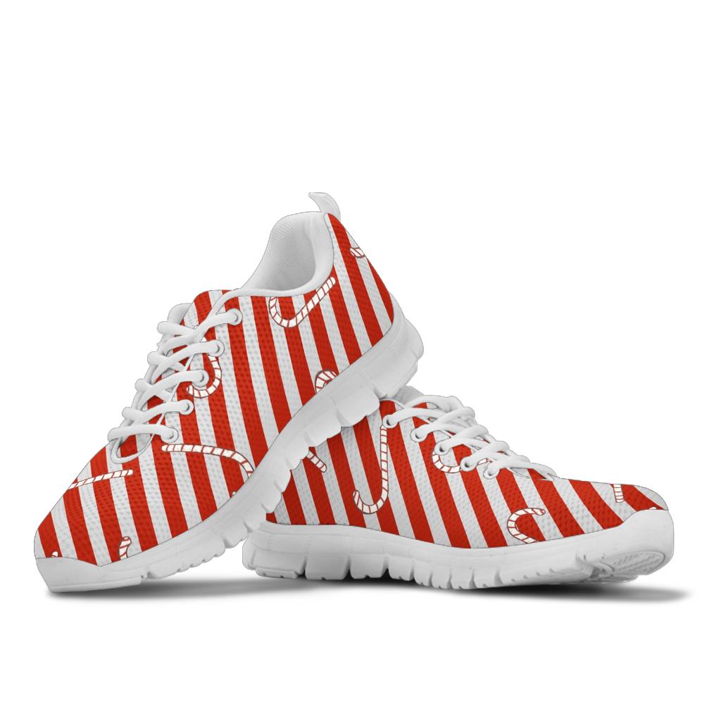 Christmas LT Sneakers - Women's Candy Stripes with Candy Canes