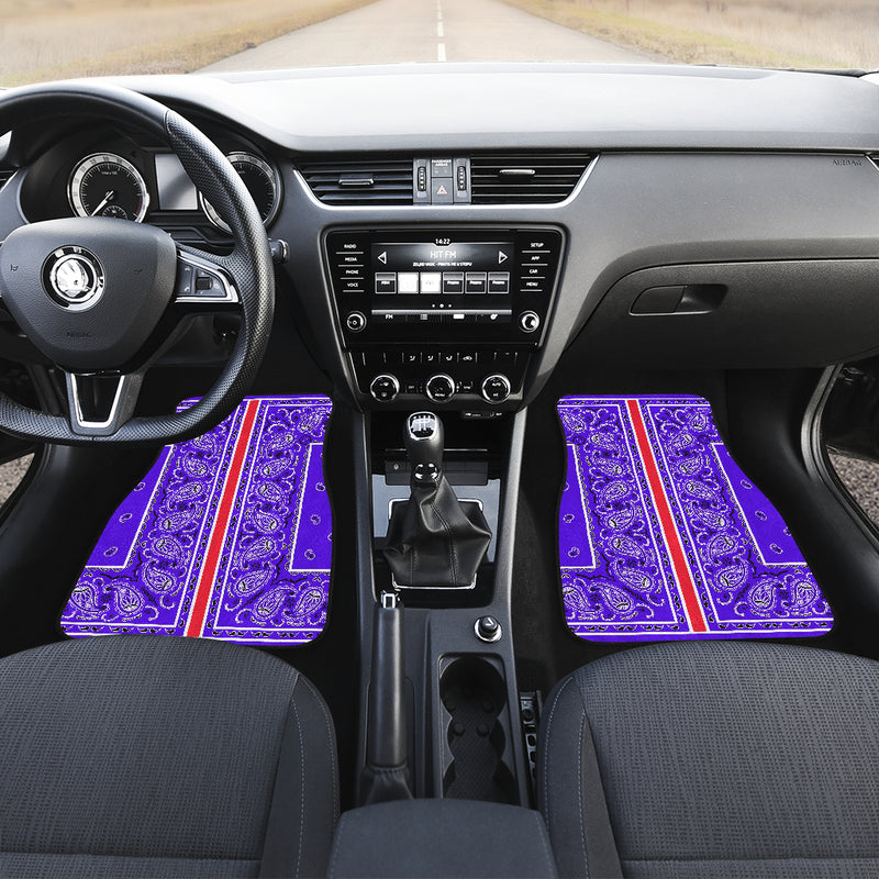 Dual Violet OG Bandana Redline Car Mats