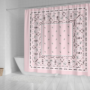 Shower Curtain - Light Pink Classic Bandana