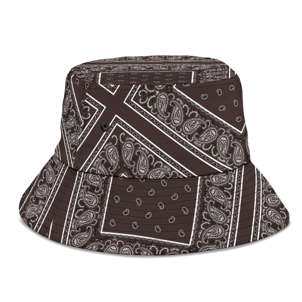 Coffee Brown Bandana Bucket Hat
