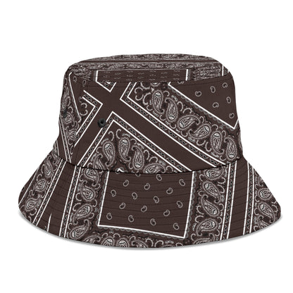 Coffee Brown Bandana Bucket Hat