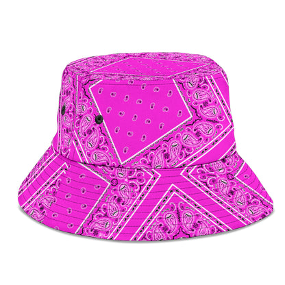 Abruptly Pink Bandana Bucket Hat
