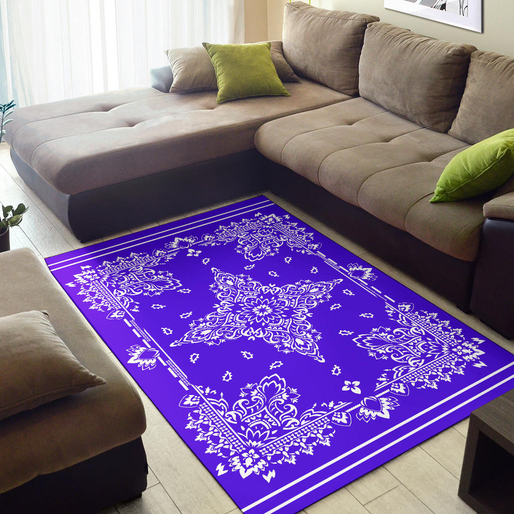 Area Rug Two - White on Violet