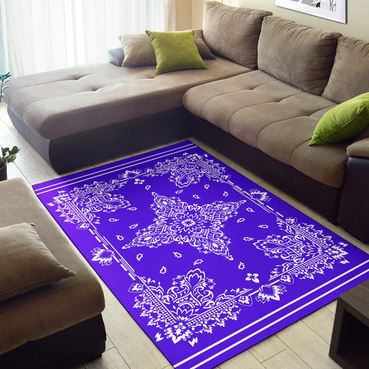 Area Rug Two - White on Violet